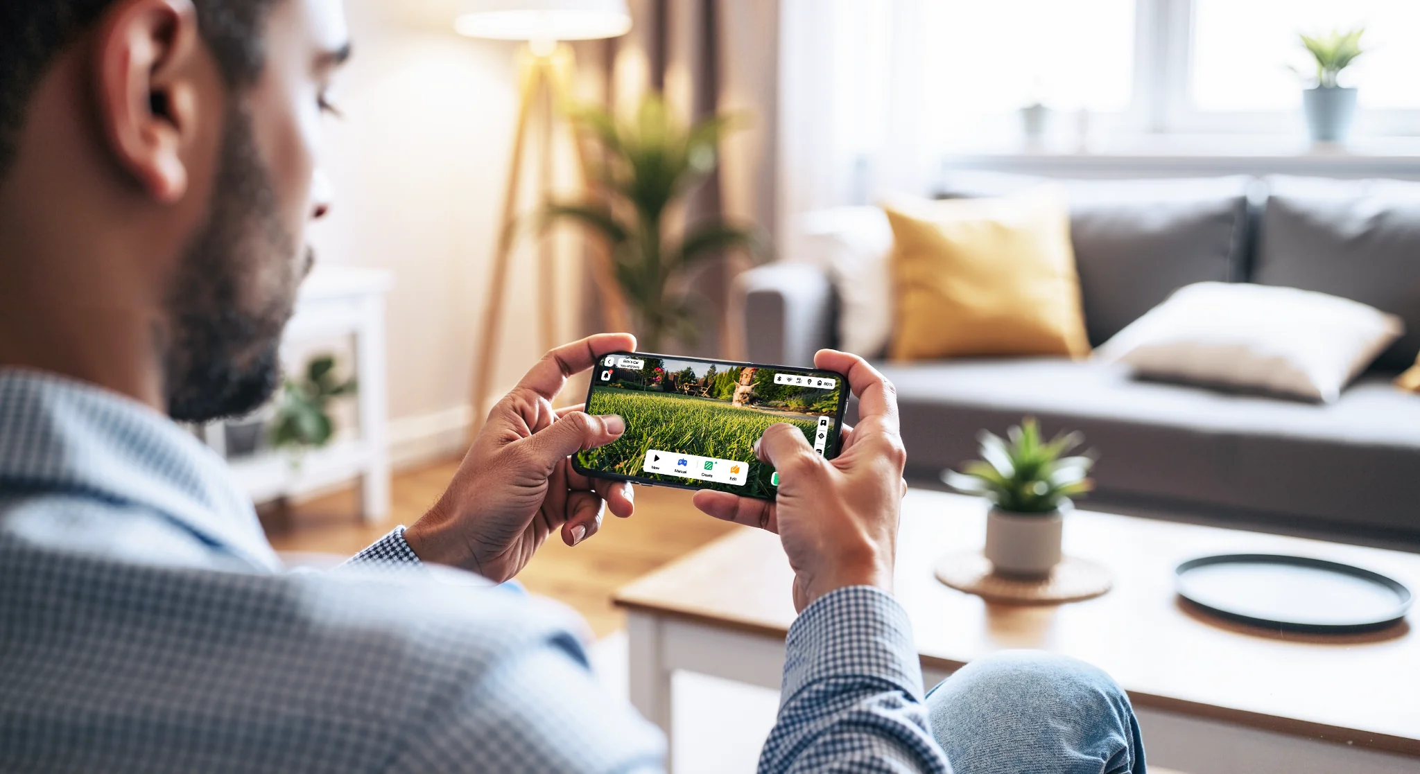 Sterowanie robotem koszącym przez aplikację mobilną