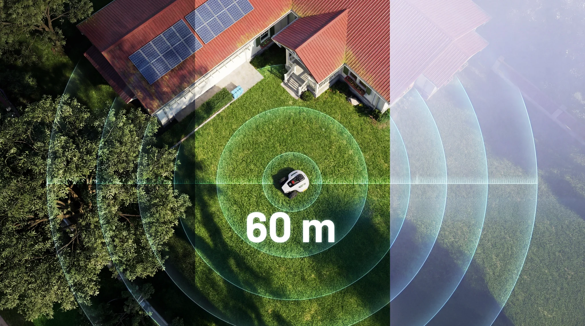 Zasięg LiDAR 60 metrów robot koszący Yuka Mini 2