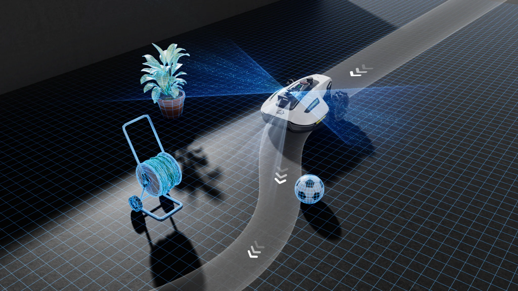 Robot koszący omijanie przeszkód AI LiDAR